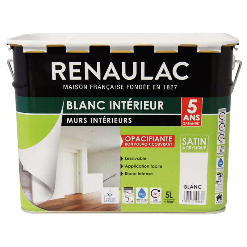 Peinture aérosol Haute Température BLANC MAT 400m - RENAULAC Particulier